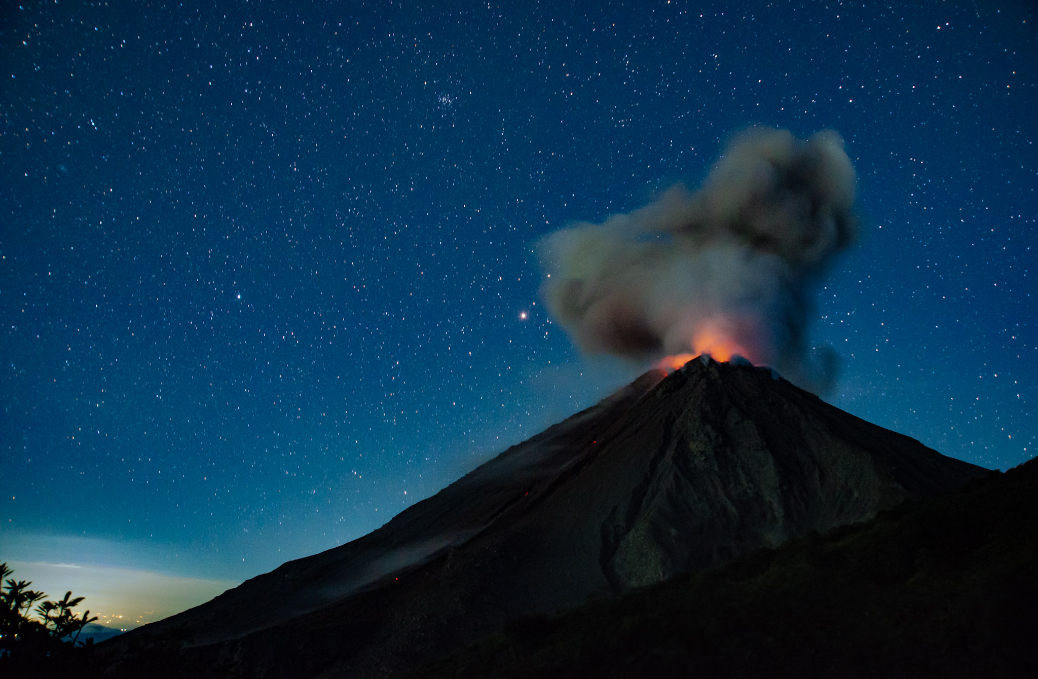 The full active Santiaguito cone showing its raw power.