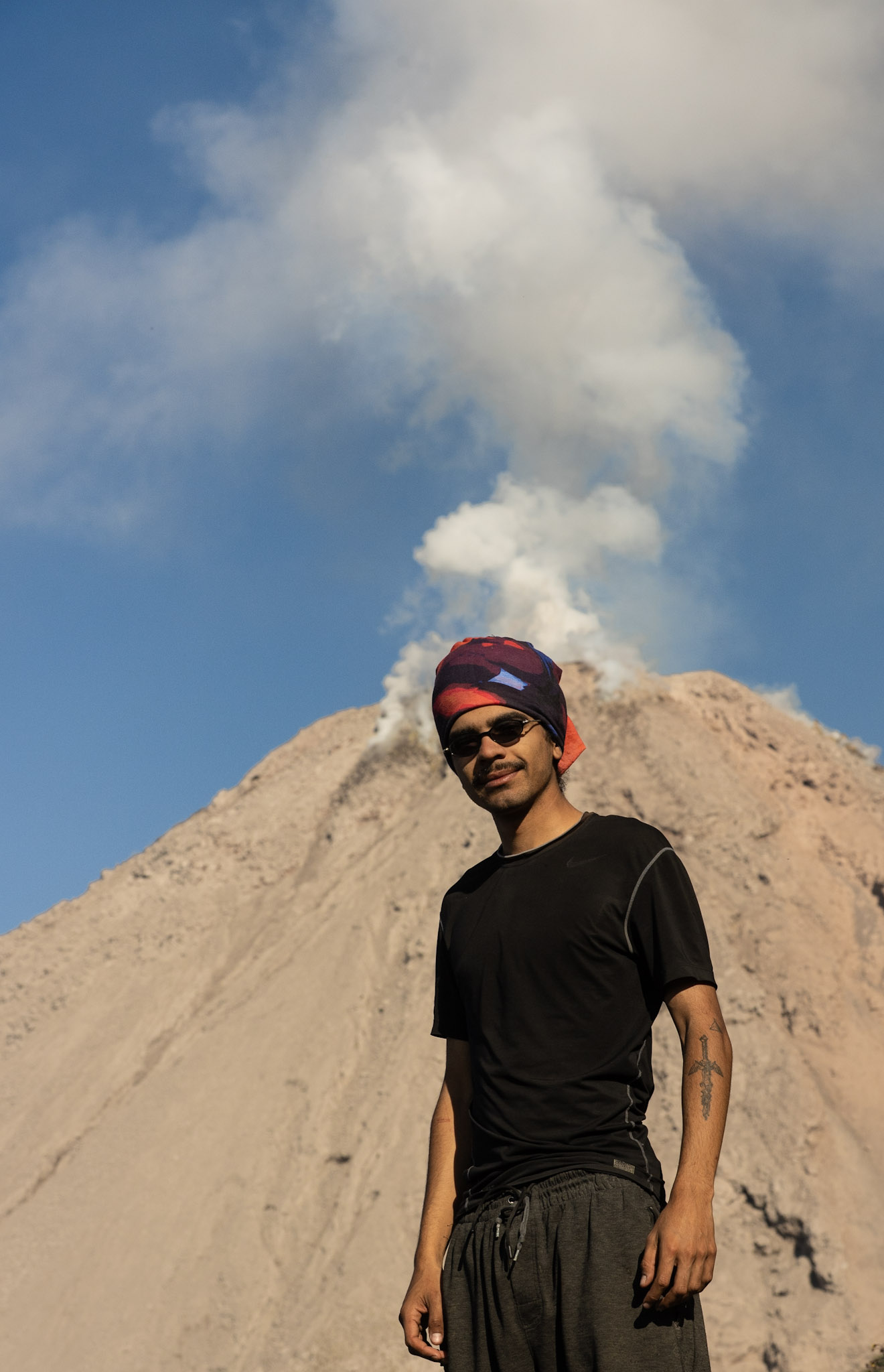 Standing below Santiaguito.