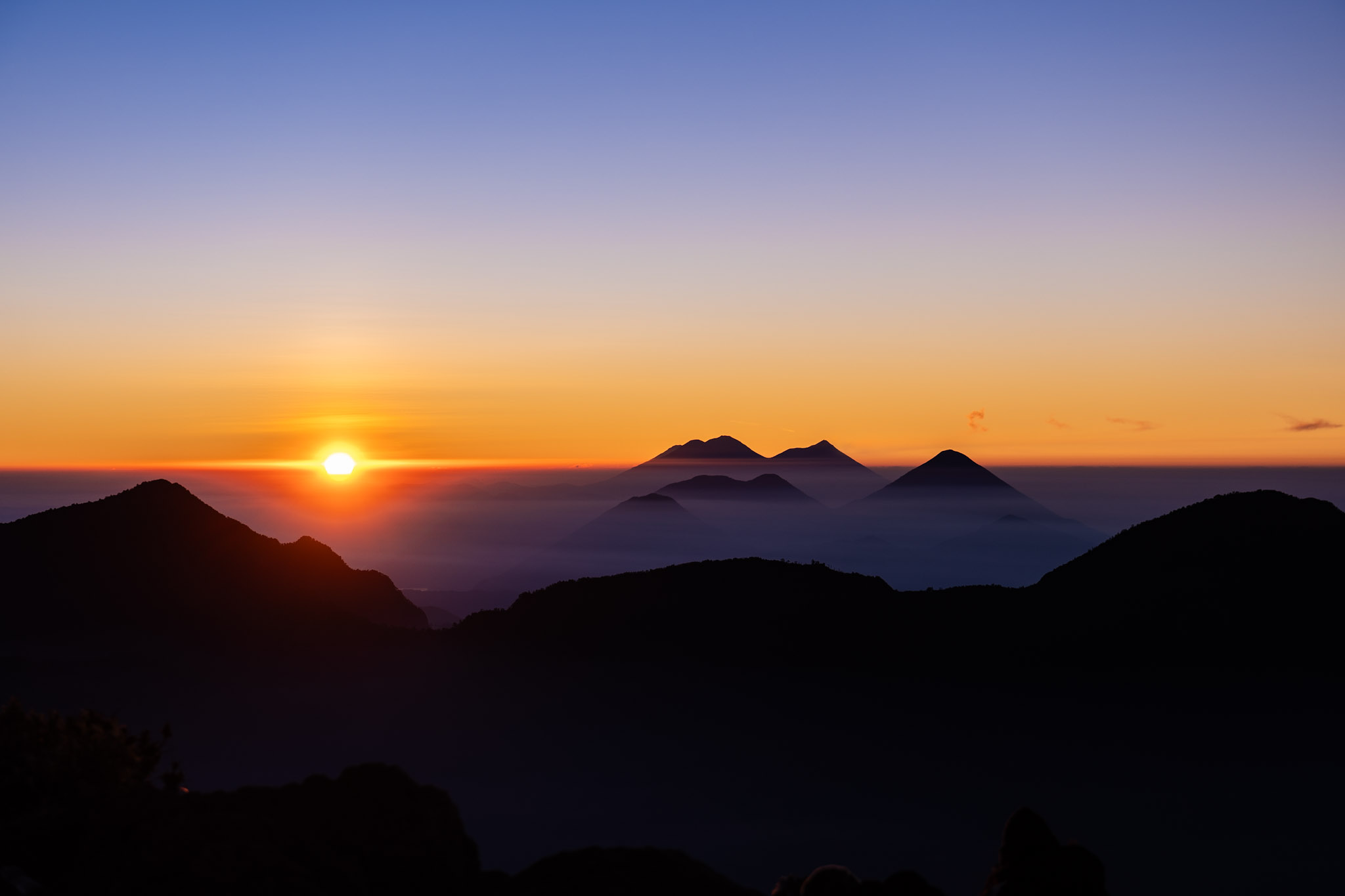 Sunrise from Santa María summit